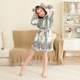 thumbnail image 3 of FORMRS Niños Bathrobe Unisex Hooded Robe Soft Plush Pajamas Sleepwear, Size 2-3T, Winter Goose Scarves, 3 of 7