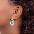 thumbnail image 3 of Sterling Silver Jbsp's Polished Post Dangle Earrings (31.67 X 14.17) Made In Italy qle1247, 3 of 5