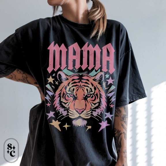 Mama Tiger T-Shirt, Badass Mom, Rebel Mama , Cool Mom Shirt, Comfort Colors Gift Mother Day