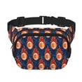 thumbnail image 1 of Fotbe American Football and Fire Flames Cangurera Cuadrada con Estampado de Doble Capa, Bolsa de Cintura Ajustable Mini para Hombres y Mujeres, 1 of 9