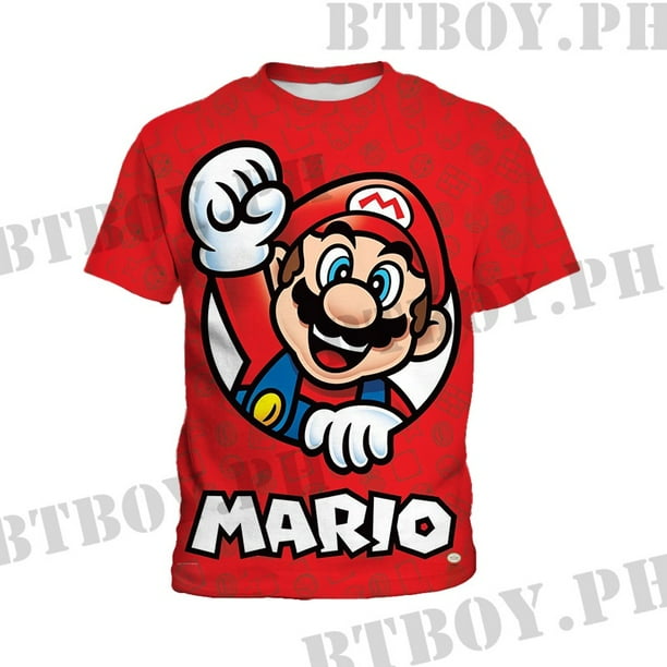 Camiseta Super Mario Bros Para Ninos De Juego De Bebe Moda Ninas Manga Corta Estampado De Verano Tops Tees Gao Jiahui unisex