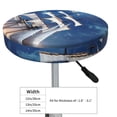 thumbnail image 4 of Disketp Moonlit Night Sea Sailboat Funda Redonda para Taburete, Funda de Cojín para Silla de Bar Suave y Elástica-13 inch, 4 of 7