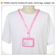 thumbnail image 6 of Uxcell 10.2x8cm Horizontal Clear Window ABS ID Badge Holder with Lanyard Pink, 6 of 6