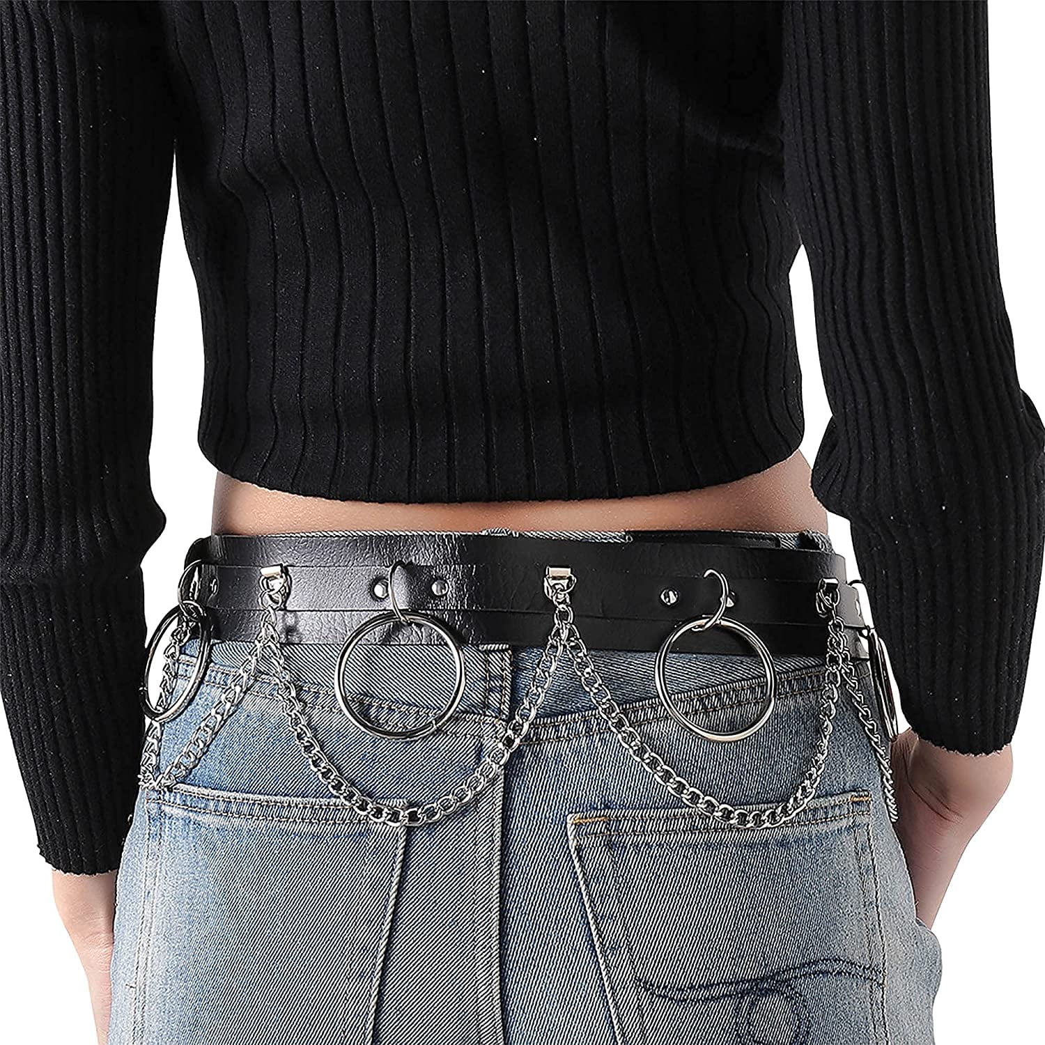 Punk Keys Chain Pants Women Men Cross Keychain Clip Chains Pants Belts Punk  Jeans Rock Hip Hop Jewelry | High-quality & Affordable | Temu