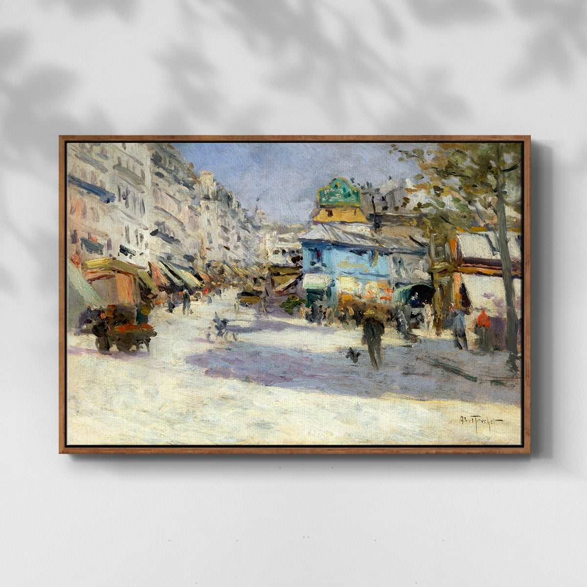 Vintage Landscape-CCXCI By Wexford Home Framed in Walnut Wood Gallery Wrapped Canvas 17 in. x 25 in.