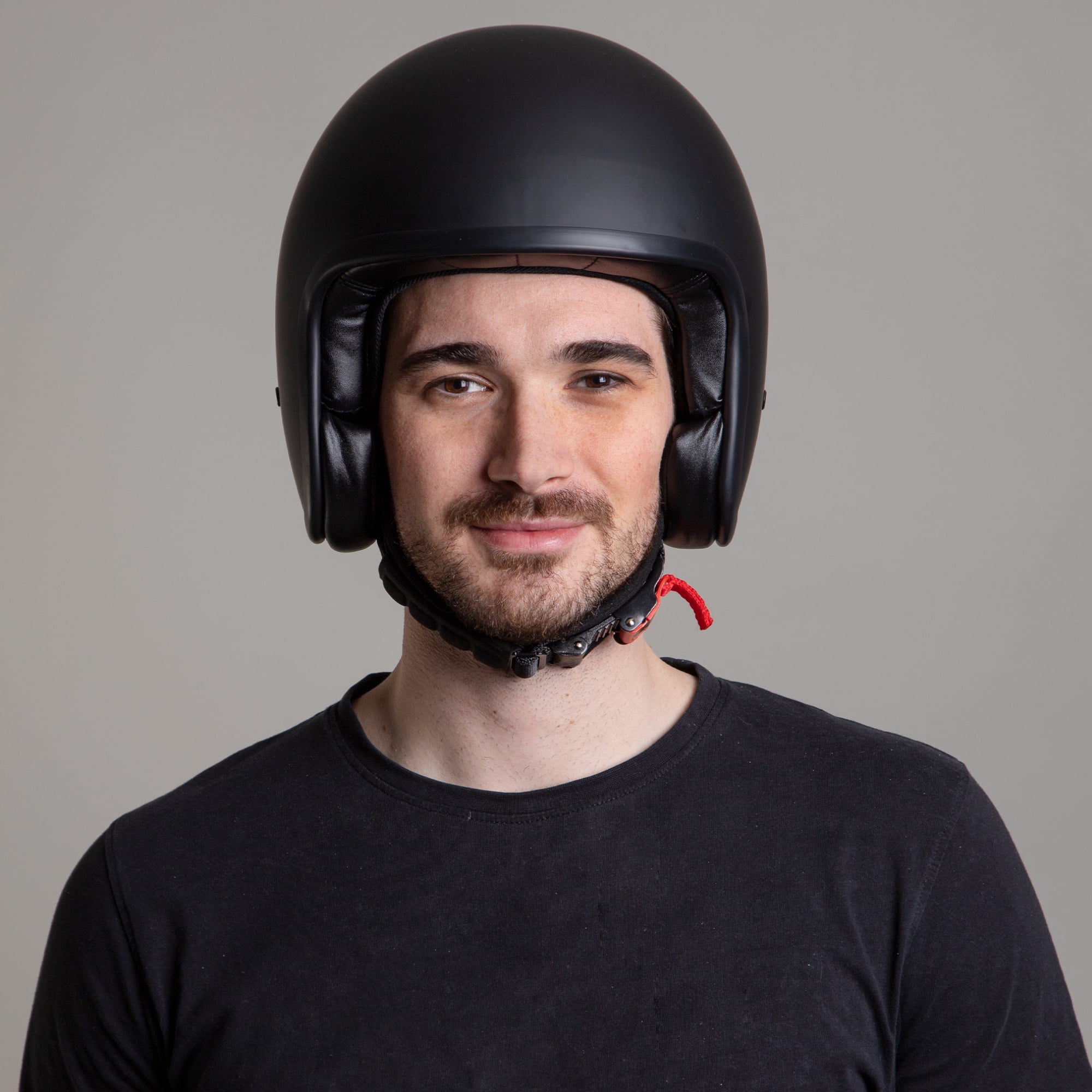Westt Open Face Helmet - Scooter Retro Vintage for Men Women - Motorcycle Helmet 3/4 for Moped ATV Cruiser Cafe DOT Certified Vintage Jet Black L