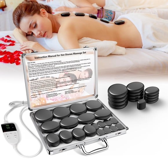 Set de masaje Hot Stones AICNLY con ajuste de temperatura