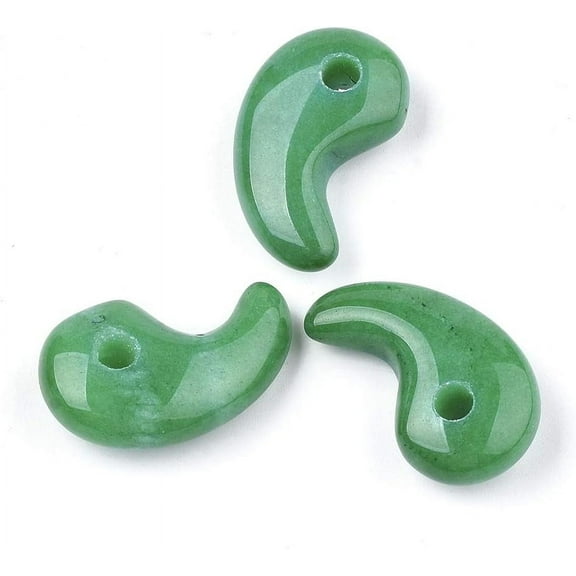 1pc Natural Malaysia Jade Pendants Magatama 30x18x8~11mm Hole: 3~4mm