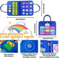 thumbnail image 4 of Boczif Busy Board Montessori Toys,Busy Book for Toddlers 1-3 Kindergarten,Travel Toy for Plane Car Gift for 1 2 3 4 Year Boys, Blue, 4 of 9