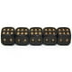 thumbnail image 5 of 5 piezas de dadoeis , negro con pepitas de , esquinas de 18 mm, accesorios de , de póquer, mahjong, CUTICAT Dados de calavera de resina negra novedosos, 5 of 7