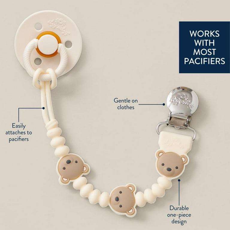 Itzy Ritzy Itzy Paci Strap Plus™ Taupe Bears - Walmart.com