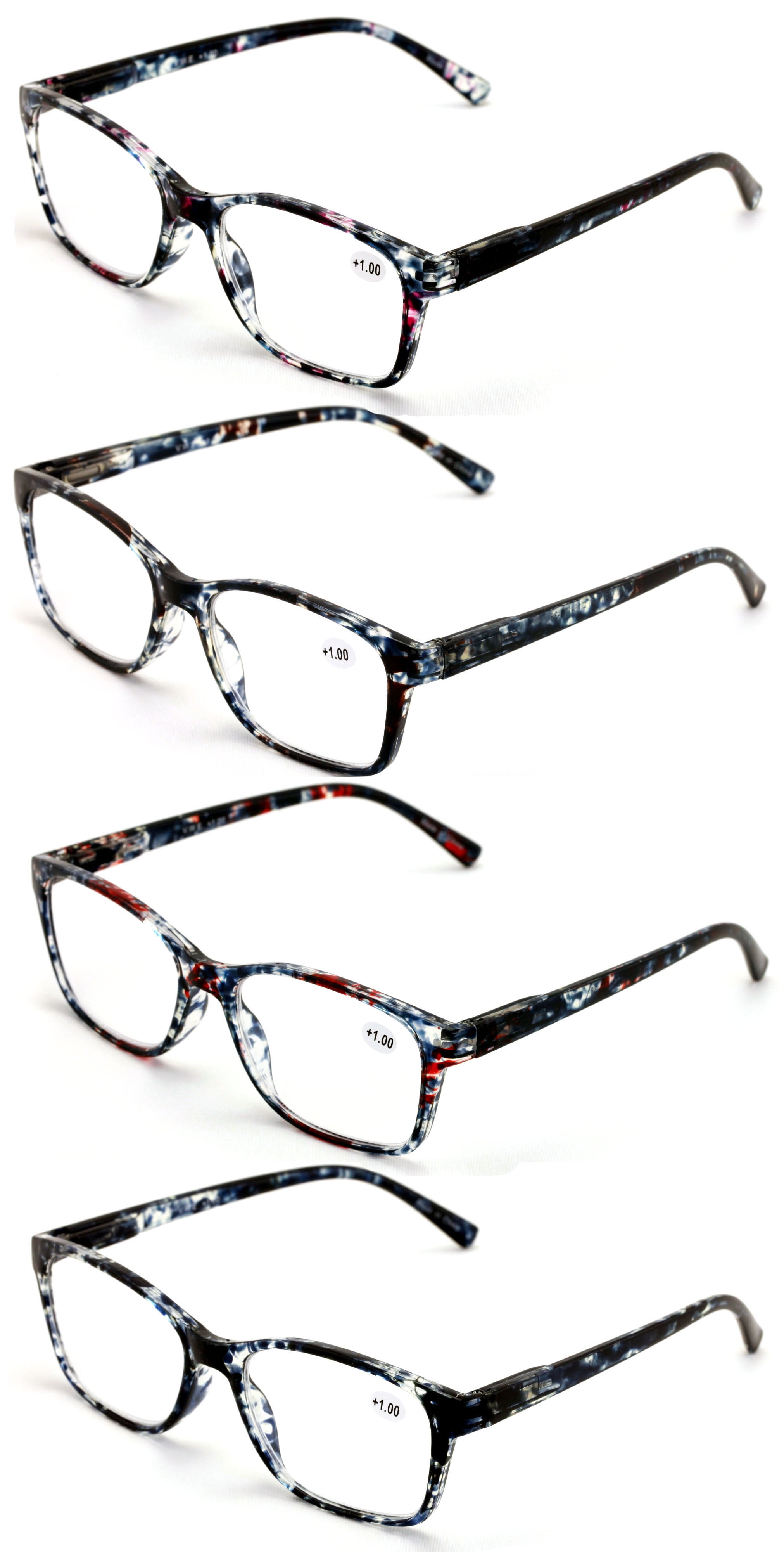 Fashionable Clear Lens Rectangular Glasses with a Spring Loaded Hinge Temples! 