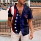 thumbnail image 2 of New American Independence Day Short Sleeve Shirt Printed Men's Casual Beach Top SummerXL, 2 of 5