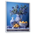 thumbnail image 2 of Designart "Mediterranean Still Life with Tiles II" Geometric Framed Wall Art - Bohemian Yellow Boho Pottery Entryway Framed Wall Art Print, 2 of 6