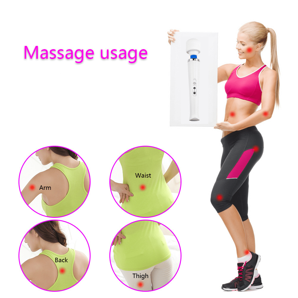 Powerful Handheld Massage Stick Magic Massage Stick -10 Modes, Women's Cordless Stick Massager, Relaxing USB - Rear Neck Muscle Tension Relieves Stress - Muscle Soreness Recovery Assistance