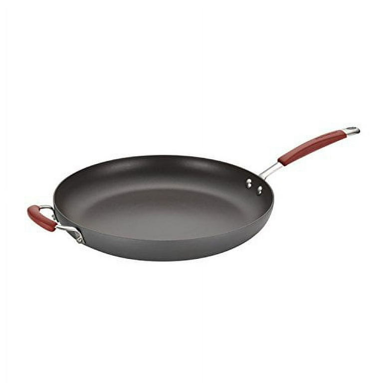 Rachael Ray Red Cucina Hard-Anodized Nonstick 14-in. Skillet with Helper Handle