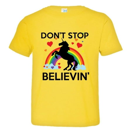 

PleaseMeTees™ Toddler Dont Stop Believin In Unicorns Brony Pony HQ Tee