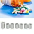 thumbnail image 4 of Emergency Keychain Pill Holder,  Sealing Metal Small Medicine Box Portable  For Travel Silver, 4 of 8
