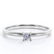 thumbnail image 1 of JeenMata Anillo Solitario para Mano Derecha con Moissanita de Corte Cojín de 1 Quilate y 4 Puntas con Certificación Chapado en Oro Blanco de 18 K sobre Plata, 1 of 7