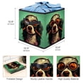 thumbnail image 3 of Dog Retro Foldable Storage Box with Handle, 10.8"x10.5"x10.6", Large Capacity - Storage Bins Bin, 3 of 6