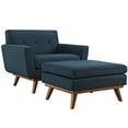 thumbnail image 2 of Modway Engage 2-Piece Fabric and Rubberwood Armchair and Ottoman in Azure, 2 of 6
