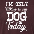 thumbnail image 5 of Wild Bobby I'm Only Talking to My Dog Today Dog Lover Men Premium Tri Blend Tee, Cardinal, Small, 5 of 5