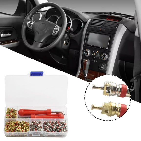 242PCS Car A/C Air Conditioning for R134a Valve Core Assortment Remover Tool Kit