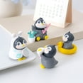thumbnail image 5 of Mini Penguin Statue Cute Desktop Ornament Miniature Garden Desk Sculpture, 5 of 7