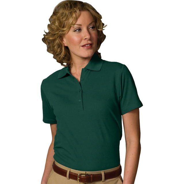 Edwards Garment Women's Short Sleeve Soft Touch Polo Medium Hunter