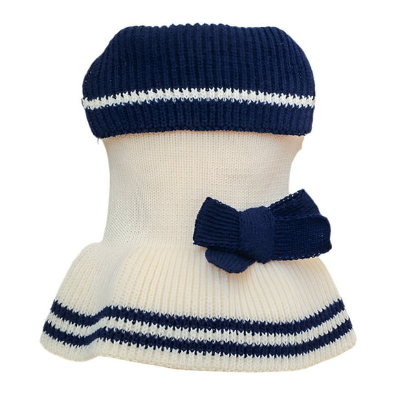 TELOLY 1Pcs Dog Dress,Acrylic Dog Onesie,Dog Sweaters for Medium Dogs Boy,Navy,Xs