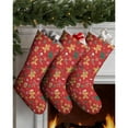 thumbnail image 3 of 3 Pcs Christmas Stockings,Red Christmas Gingerbread Man Pattern Stockings Christmas,14.8'' Xmas Stockings,Christmas Party Favors,Christmas Party Decorations,Christmas Stockings Personalized, 3 of 5