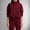 Wine red, variant on Stand-up collar zip-up bomber jacket, stylish casual loose-fitting windbreaker, long-sleeved outerwear