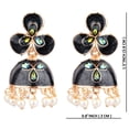 thumbnail image 2 of Efulgenz Indian Jewelry Bollywood Antique Faux Pearl Beads Drop Floral Jhumka Jhumki Dangle Earrings Set, 2 of 4