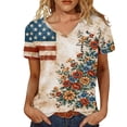 thumbnail image 3 of MAIHAN 250th Anniversary Usa Shirt Women American Flag Print Plus Size American Flag Shirts Summer Baggy Tops Plus Size T Shirts for Women, 3 of 4