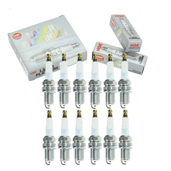 12 pc NGK Laser Platinum Spark Plugs compatible with Mercedes-Benz CLK320 3.2L V6 1998-2005