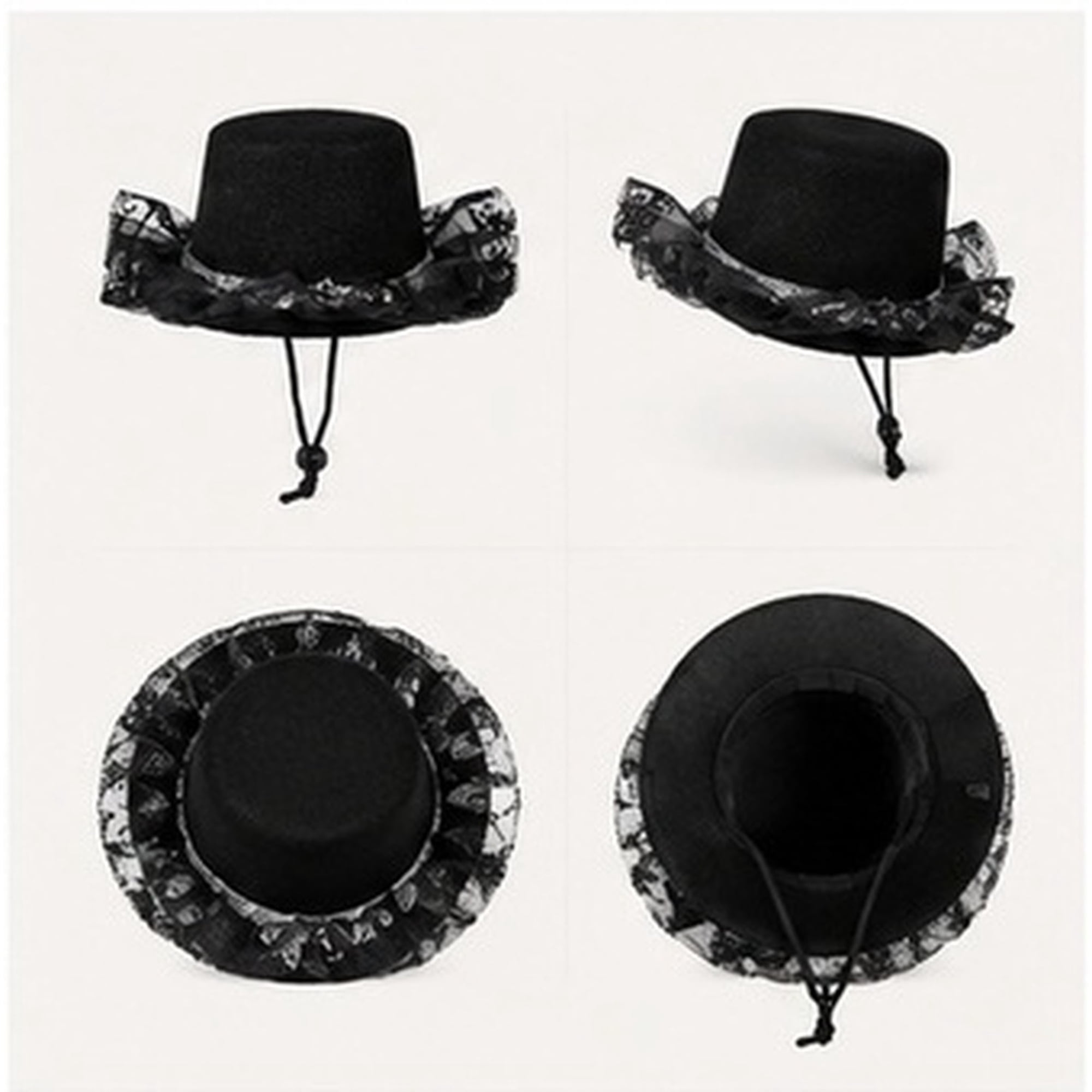 LOLIPPYY Adjustable Pet Bowler Hat for Dogs and Cats Birthday Party Accessory