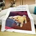 thumbnail image 5 of Custom Blanket with Photos and Text Customized Blanket Personalized Flannel Throw Blankets for Adult Kid Birthday Christmas Halloween Mothers Fathers Valentines Day Gift. (5 Photos, 48X32inch), 5 of 6