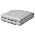 thumbnail image 2 of Gymax Weighted Blanket 22 lbs Queen /King Size Cotton Blanket Glass Beads Light Gray, 2 of 8