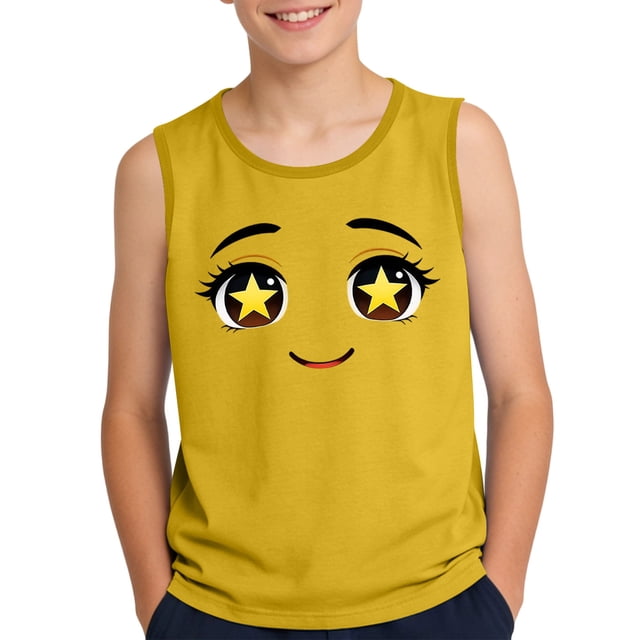 Camisola de Niños Pequeños para Niños de 3 a 15 Años con Impresión de Gradiente Lindo, Tela Suave sin Mangas para Uso Informal Y Ocasiones Especiales