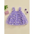 thumbnail image 4 of Suealasg Kids Girl Summer Slip Dress 6M 1T 2T 3T 4T 5T Sleeveless Flowers Causal Tulle A-line Dress Vacation Princess Dress for Little Girl, 4 of 8