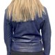 thumbnail image 3 of Chamarra de piel azul estilo biker cruzada para dama Castelli Leather Authentic Elizabeth Biker cruzado, 3 of 4