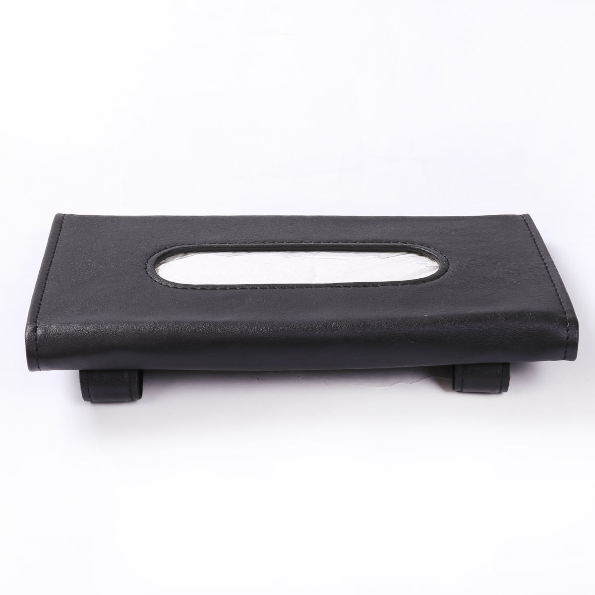 Car Visor Tissue Storage Box Napkin Holder PU Leather Backseat Paper Towel Case