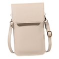 thumbnail image 2 of Mini cruzado para teléfono móvil, monedero con ranuras para tarjetas, correa hombro, cruzado para mujer, de Beige Yinane Monedero de hombro, 2 of 6