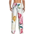 thumbnail image 3 of Picia Colorful Flowers Mens Soft Woven Cotton Elastic Waistband Sleep Pajama Pant Lounge Sleep Pant With Pockets And Drawstring-Small, 3 of 9
