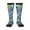 3 Black, variant on Cute Flat Fish print thigh-high socks, crafted for both men and women with a stretchy, high-opaque design perfect for daily wear