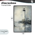thumbnail image 4 of Stupell Industries Tropical Clouded Beach with Looming Palm Black Framed Giclee Art, 12 x 18, by Petals Prints Design, 4 of 8