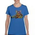thumbnail image 1 of Tee Hunt Dean Russo Cute Cat T-Shirt First We Steal Your Heart Pet Women's T-Shirt Tee, Blue, XX-Large, 1 of 5