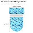 thumbnail image 5 of HELLHERO Whale Toilet Lid Seat Cover Elastic Edge Toilet Lid Cover Set & Set of 2 for Household Dustproof Stretch, 5 of 5