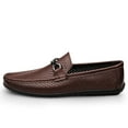thumbnail image 4 of Spring Summer New Men's Casual Hollow Loafers Slip On Breathable Leather Flats Boat Shoes Driving Shoes Moccasins Comfort Walking Shoes, 4 of 11