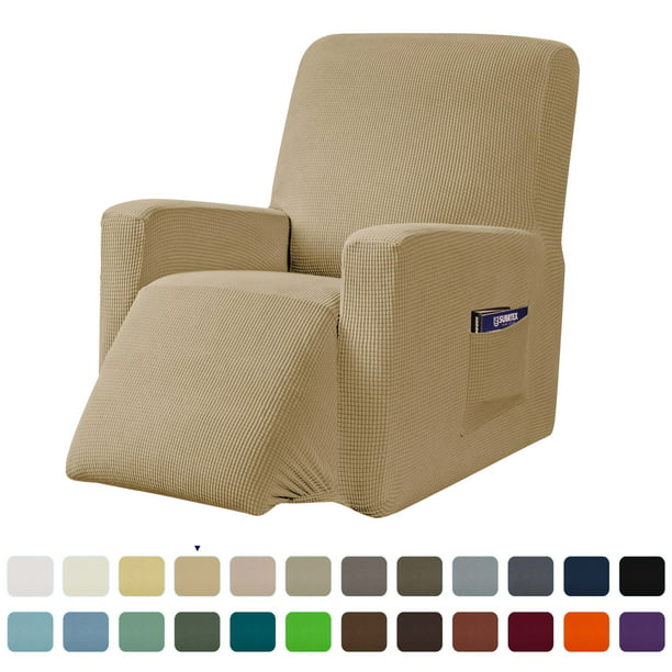 Textured Grid Recliner Slipcover Khaki, Reclining Chair Covers Australia
